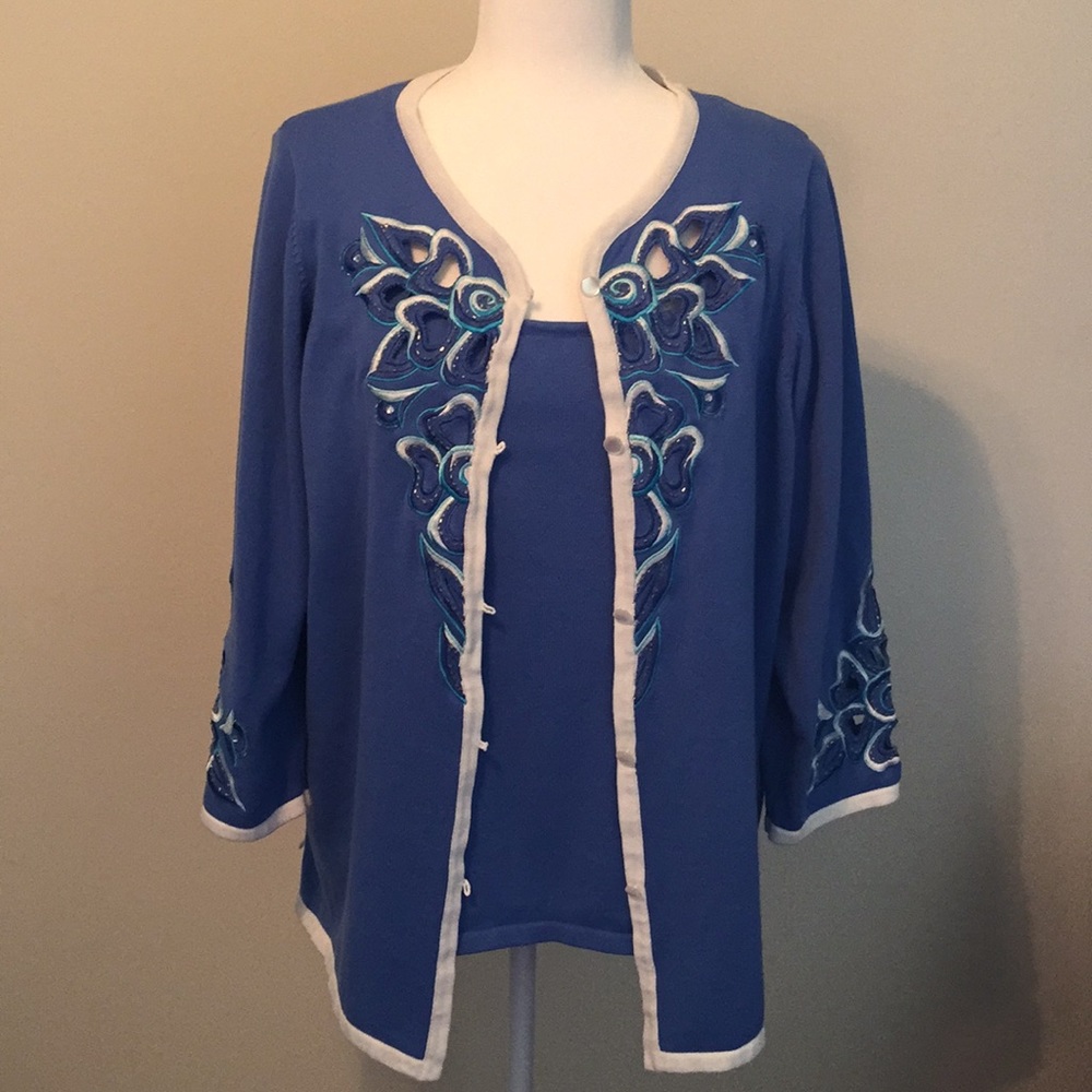 ** SOLD **.  Bob Mackie Wearable Art 2 pc sweater